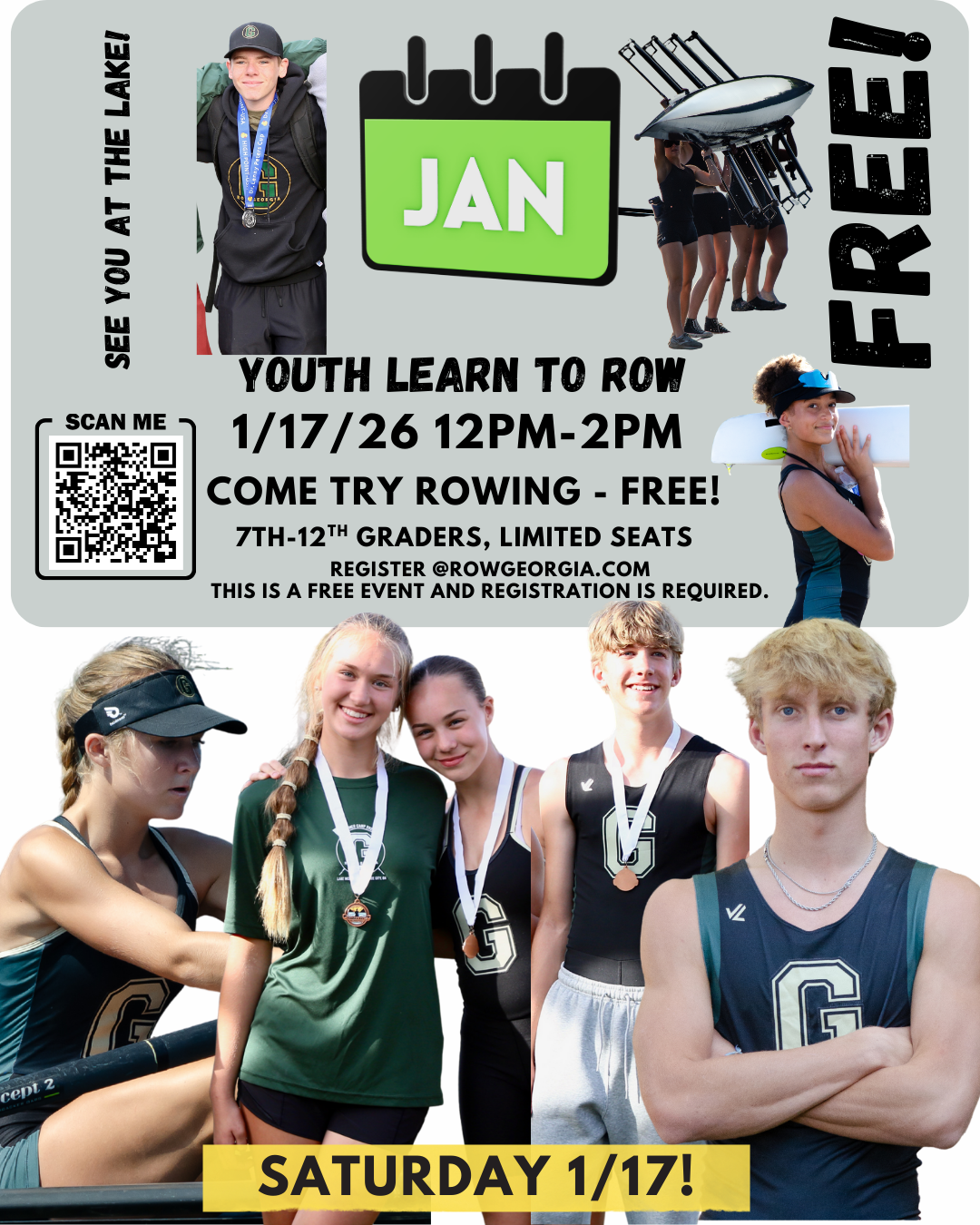 Youth Learn to Row - FREE! See you at the lake!