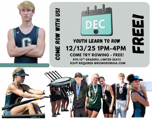 Youth Learn to Row - 12/13/25 - Sign up now for this FREE Community Event - RSVP Required to save your seat - See you at the lake!