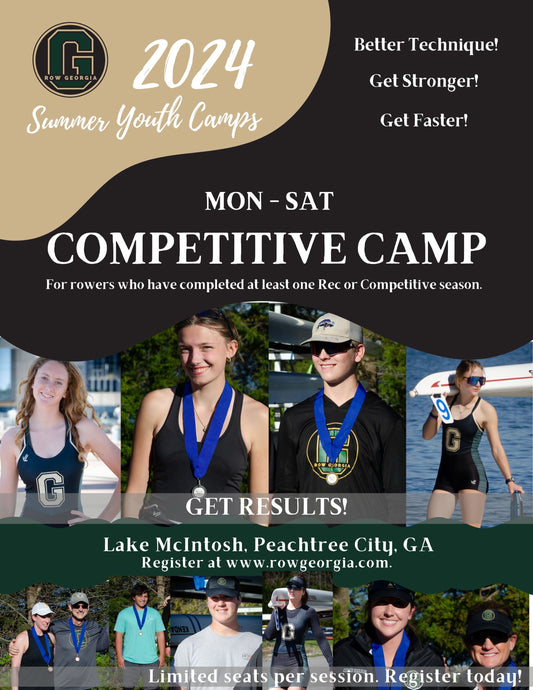 2024 Summer Camp Youth Competitive (experienced rowers) 8:15am - 10:45am